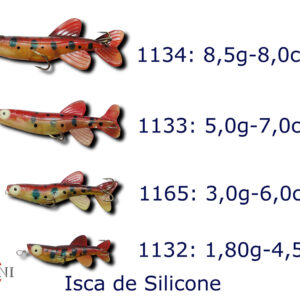 Peixe de silicone colorido