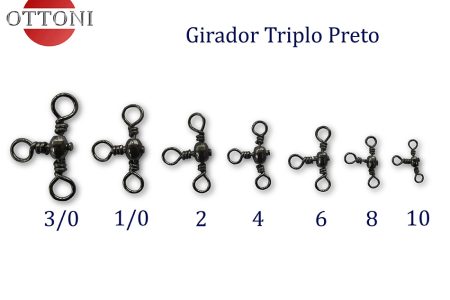 Girador Triplo Preto