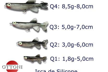 Peixe silicone cinza